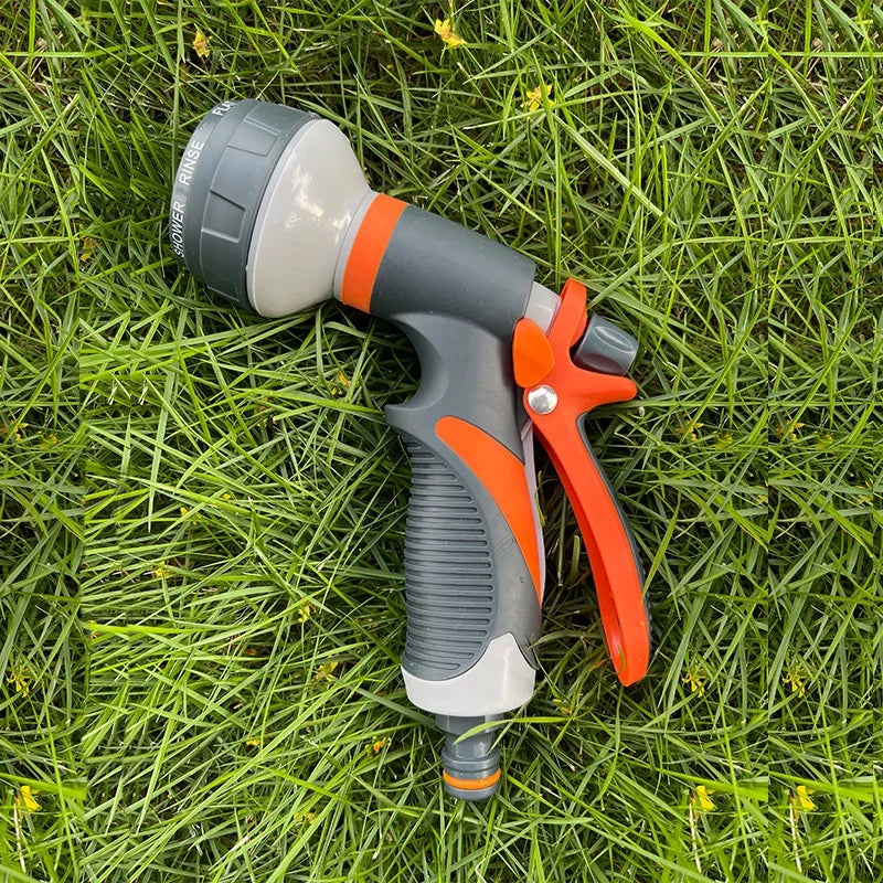 Functional Garden Hose Nozzle Garden Watering Car Wash Adjustable Glue Spray Water Gun TPR Drop Corrosion Resistant