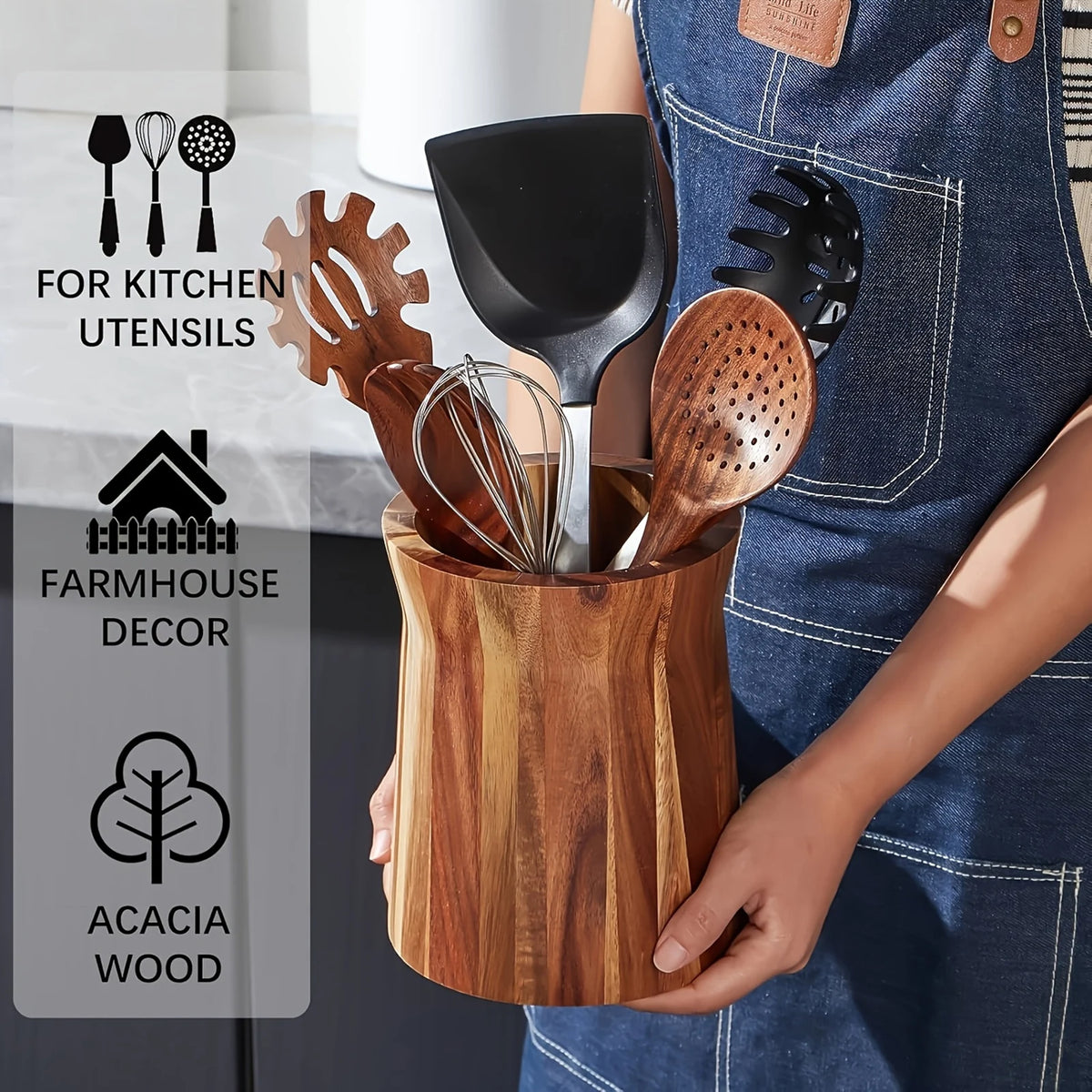 Natural Wooden Kitchen Organizer Storage Box Cabinet Drawer Dividers Closet Space Saver Cooking Tool Home Organization Supplies