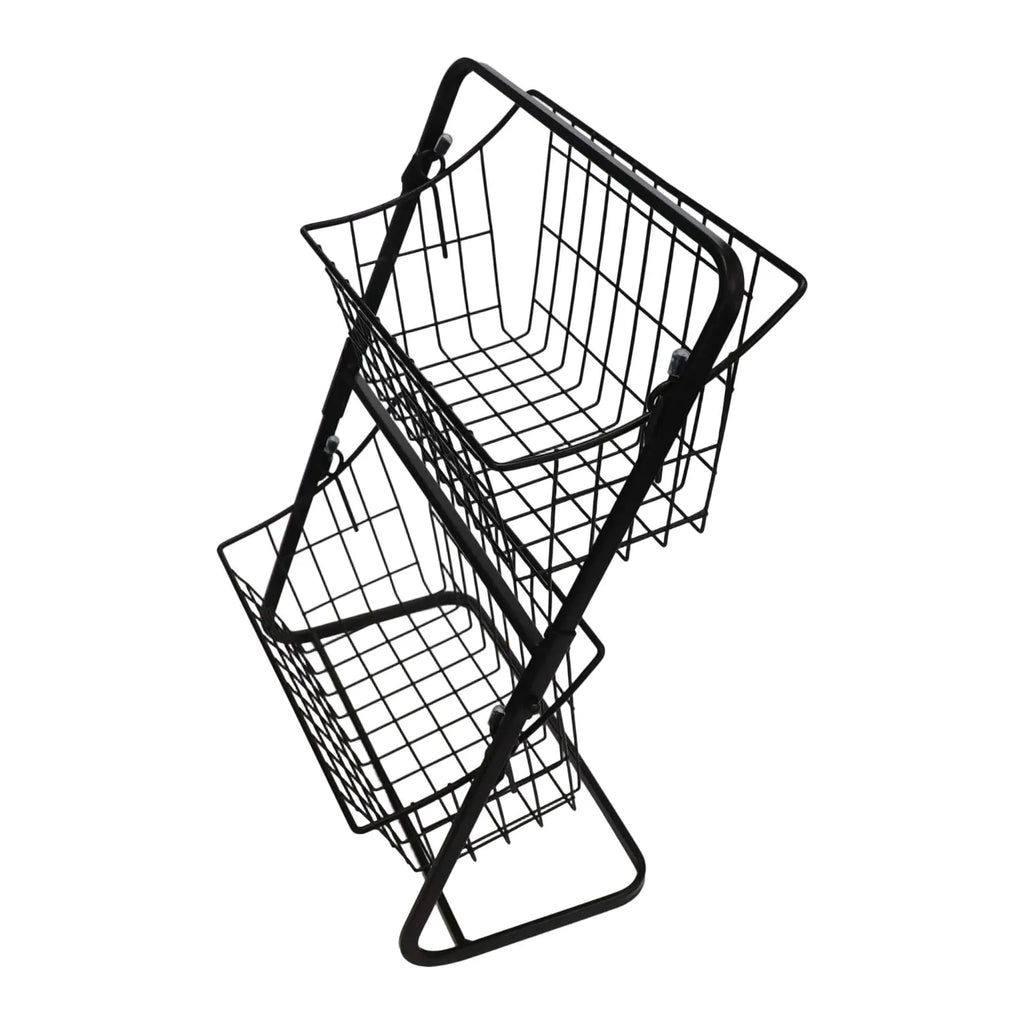 Kitchen Organizer 2 Tier Storage Rack Easy To Clean Material Maximized Countertop Space For Pantry Organization
