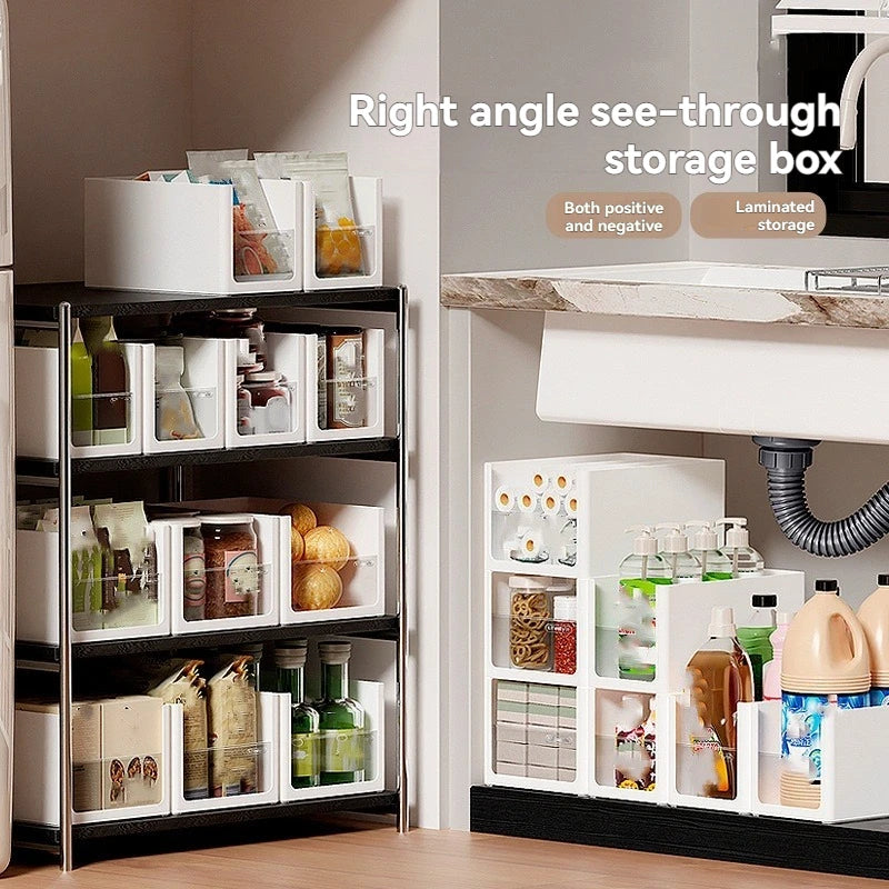 Kitchen Cabinet Organization Can Be Freely Combined with Dishes and Condiments, Thickened Storage Box, Drawer Storage Box