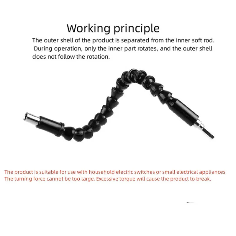 Electric Drill Screwdriver Bit Multifunctional Universal Snake flexible Hose Cardan Shaft Connection Soft Extension Rod Link