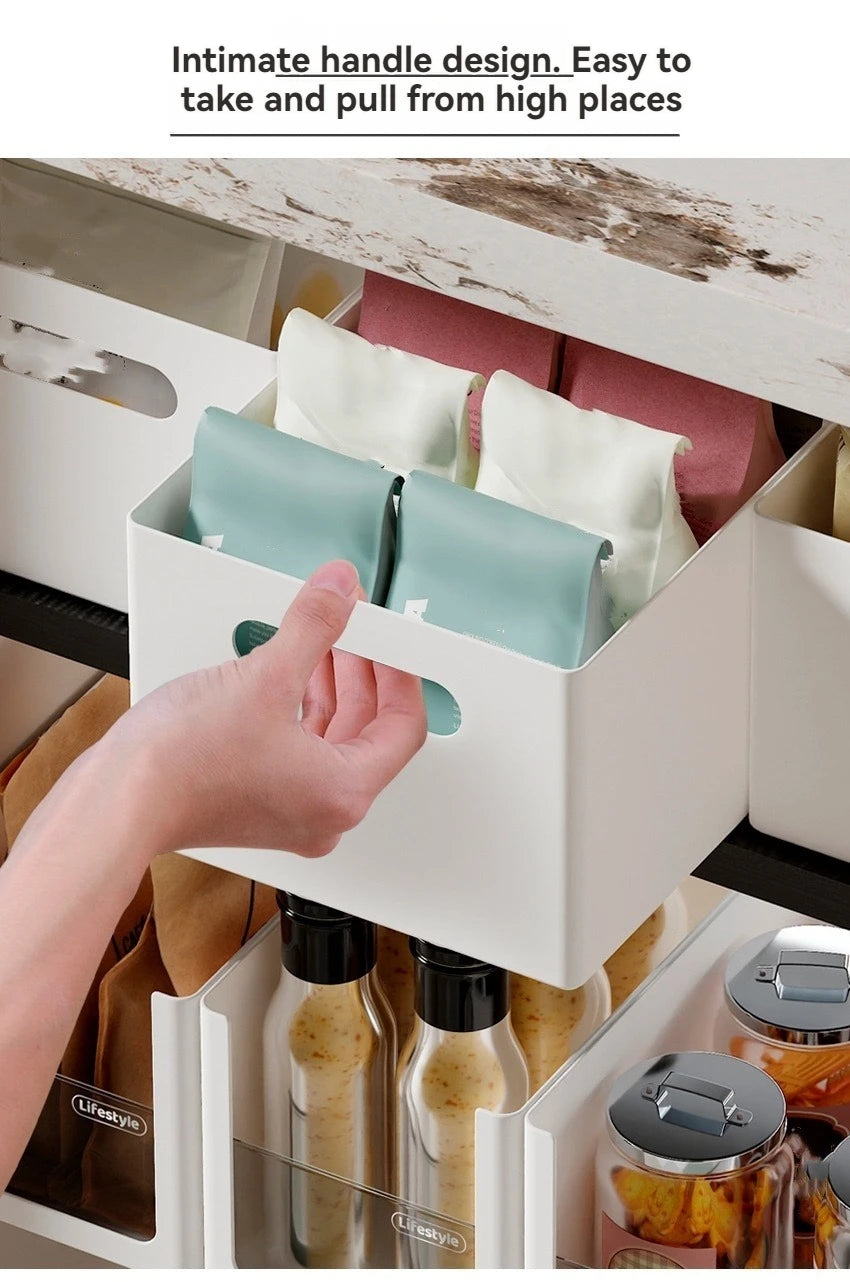 Kitchen Cabinet Organization Can Be Freely Combined with Dishes and Condiments, Thickened Storage Box, Drawer Storage Box