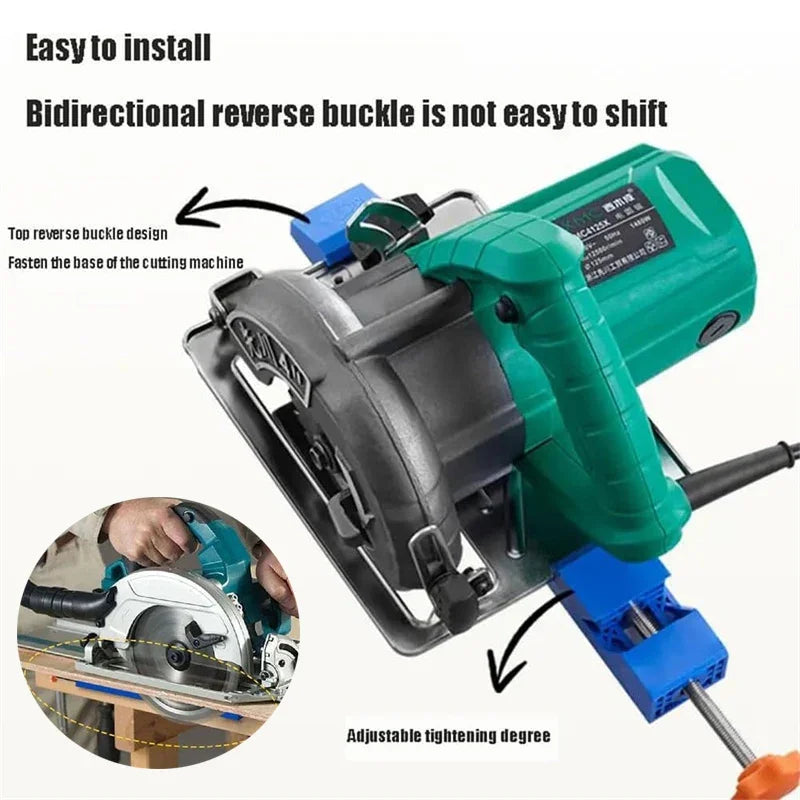 Circular Saw Guide Electric Milling Clamp Adjustable Base Plate Cutting Edge Positioner for Woodworking Metal DIY Alignment