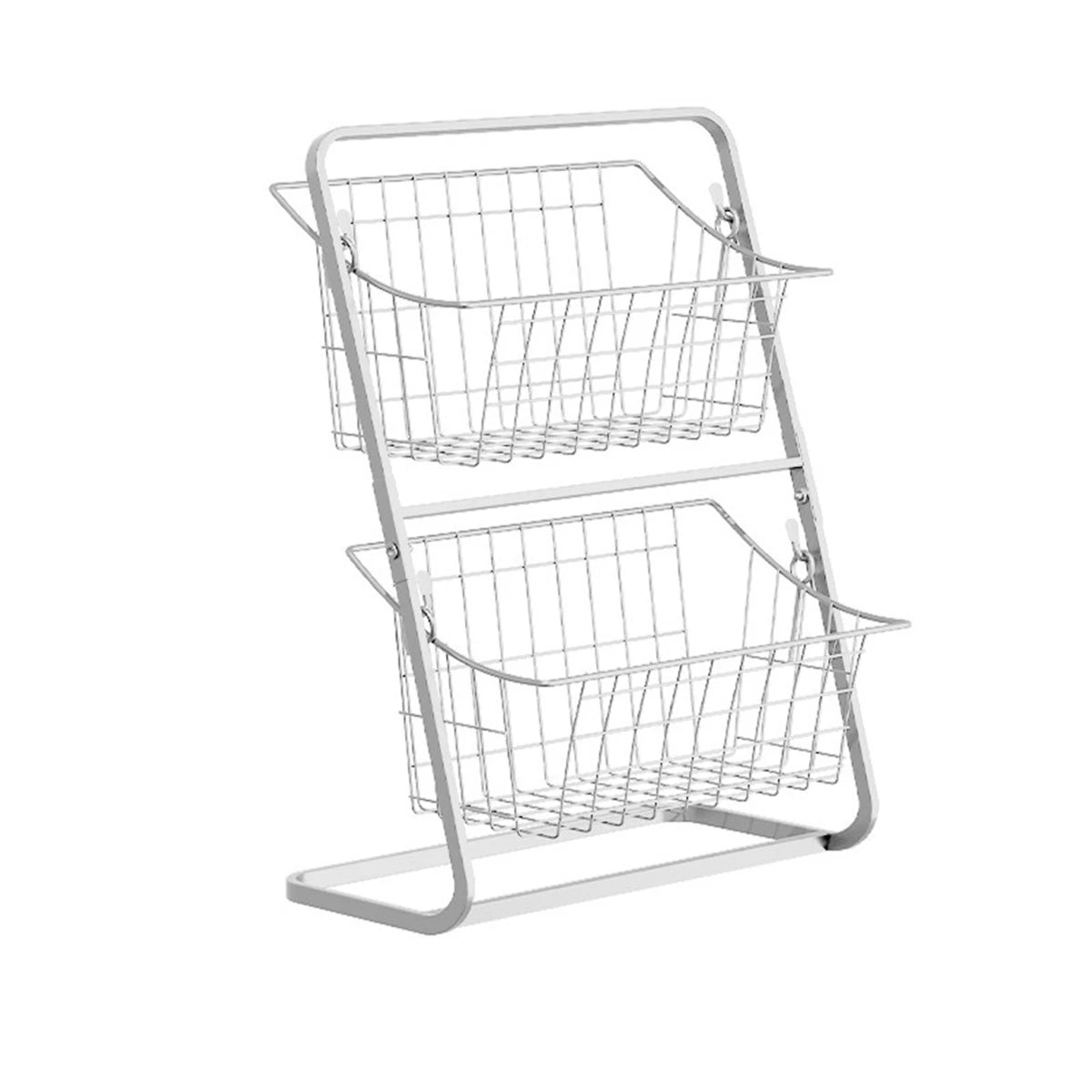 Kitchen Organizer 2 Tier Storage Rack Easy To Clean Material Maximized Countertop Space For Pantry Organization
