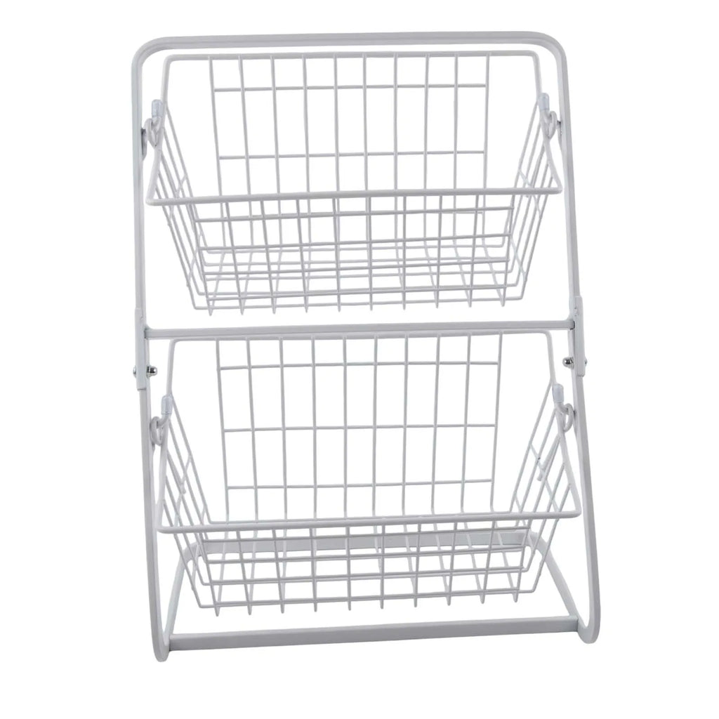 Kitchen Organizer 2 Tier Storage Rack Easy To Clean Material Maximized Countertop Space For Pantry Organization