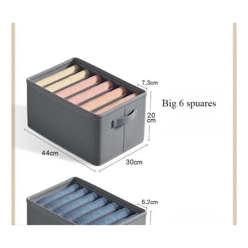 Pants storage box, clothing separation and organization box, foldable large clothing organization box, layered storage box