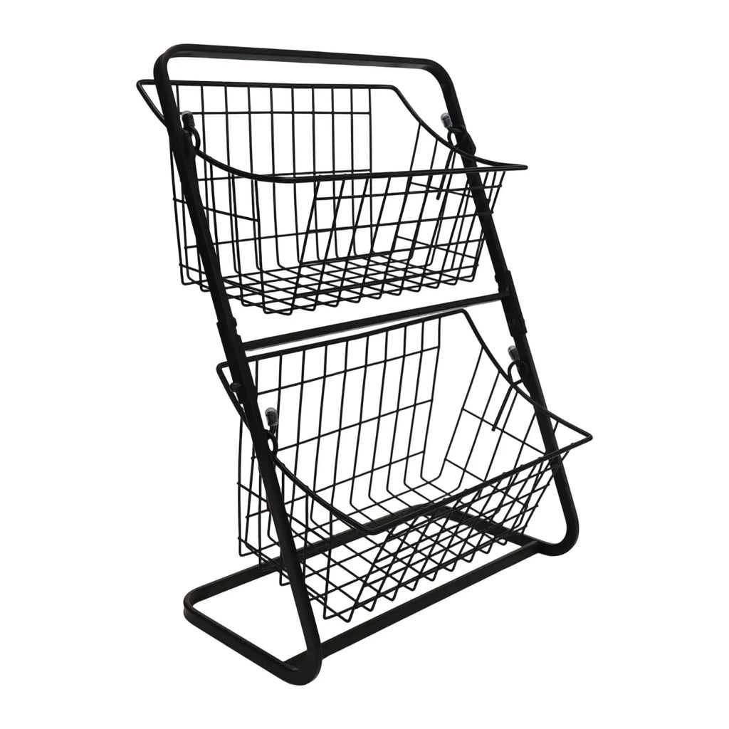 Kitchen Organizer 2 Tier Storage Rack Easy To Clean Material Maximized Countertop Space For Pantry Organization