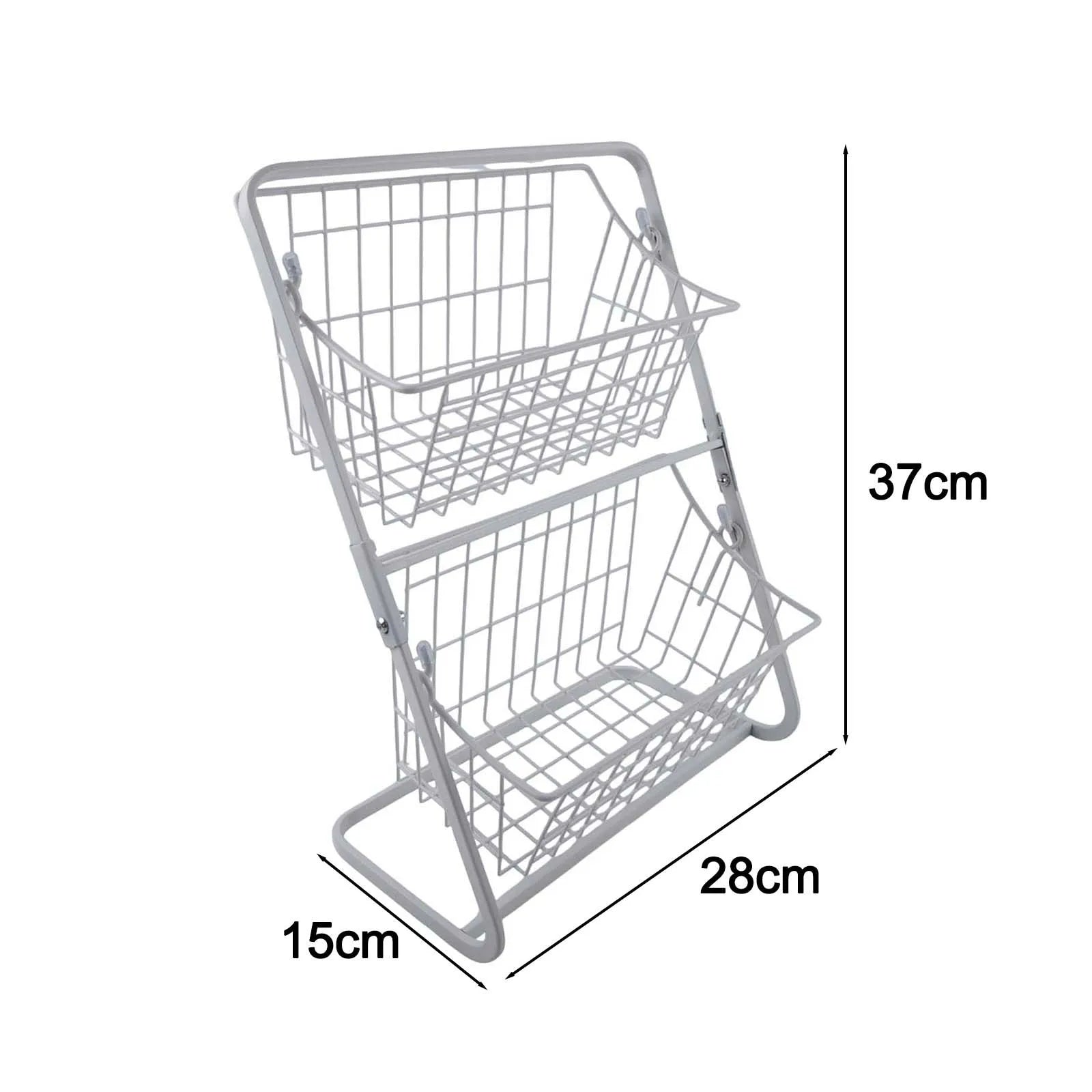Kitchen Organizer 2 Tier Storage Rack Easy To Clean Material Maximized Countertop Space For Pantry Organization