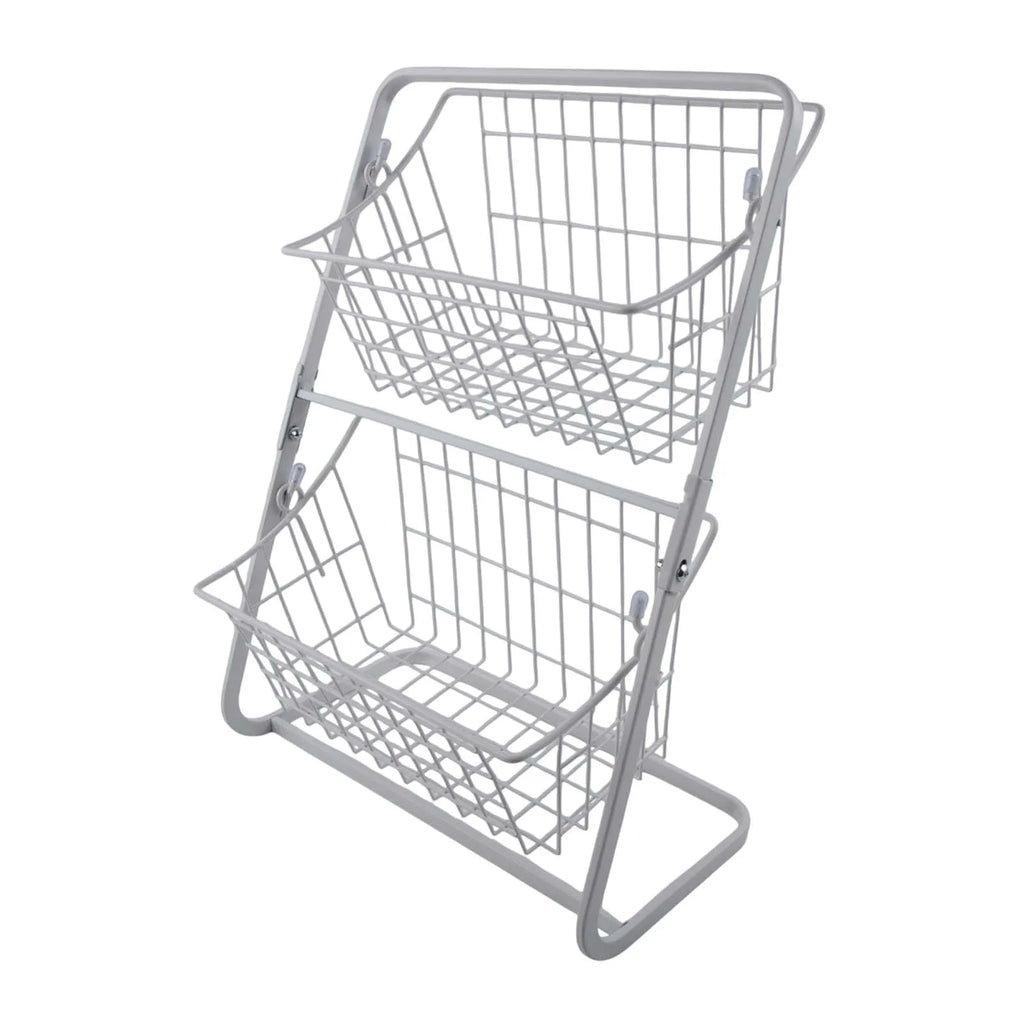 Kitchen Organizer 2 Tier Storage Rack Easy To Clean Material Maximized Countertop Space For Pantry Organization