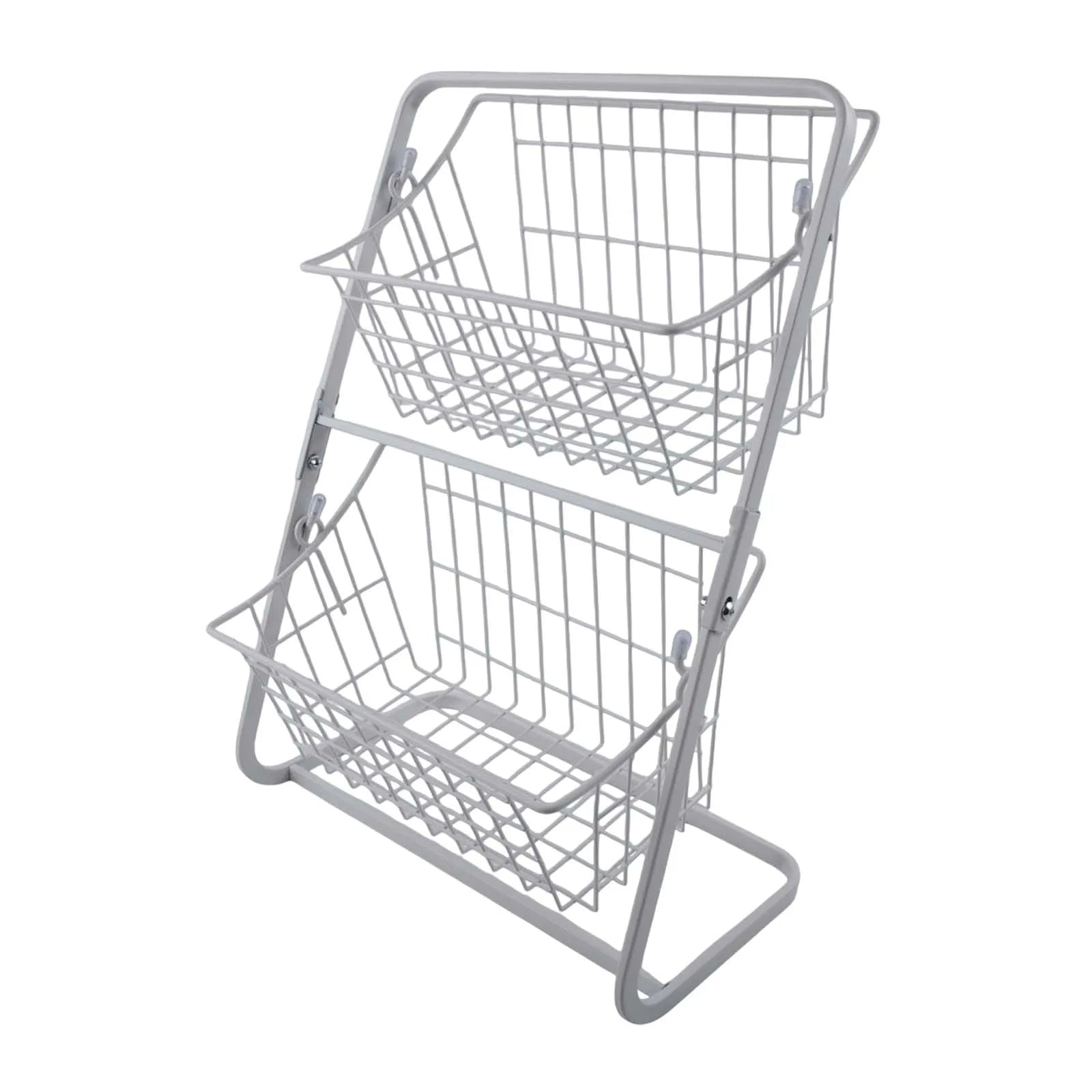 Kitchen Organizer 2 Tier Storage Rack Easy To Clean Material Maximized Countertop Space For Pantry Organization