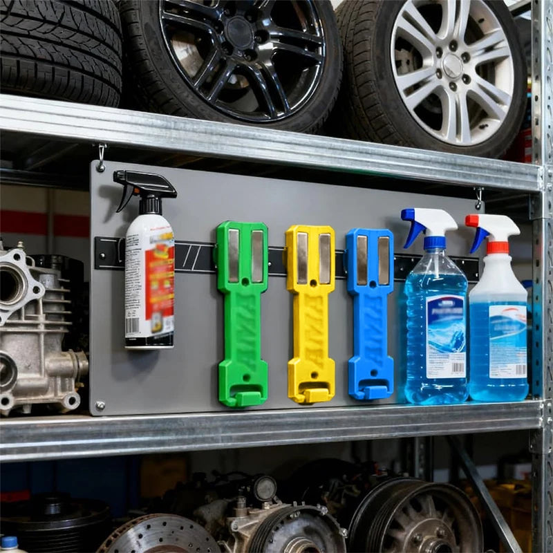 Garage/Home Spray Can Storage Organizer, 3D Toolbox Holder, Magnetic Aerosol Rack, Rolling Wall Mounted Tool
