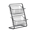 Kitchen Organizer 2 Tier Storage Rack Easy To Clean Material Maximized Countertop Space For Pantry Organization