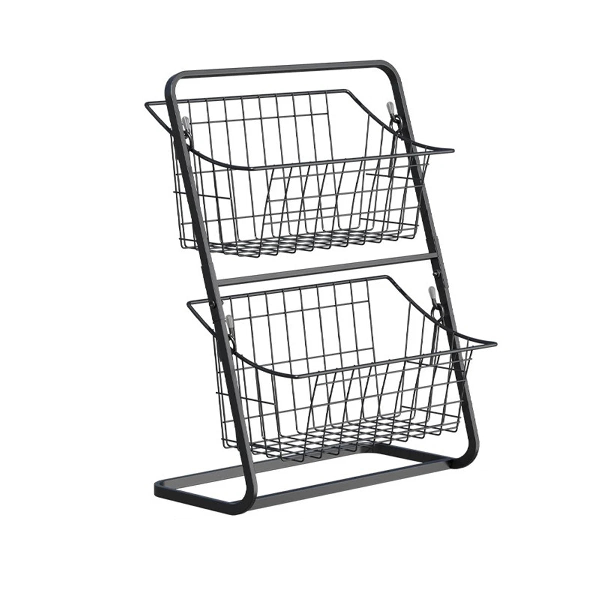 Kitchen Organizer 2 Tier Storage Rack Easy To Clean Material Maximized Countertop Space For Pantry Organization