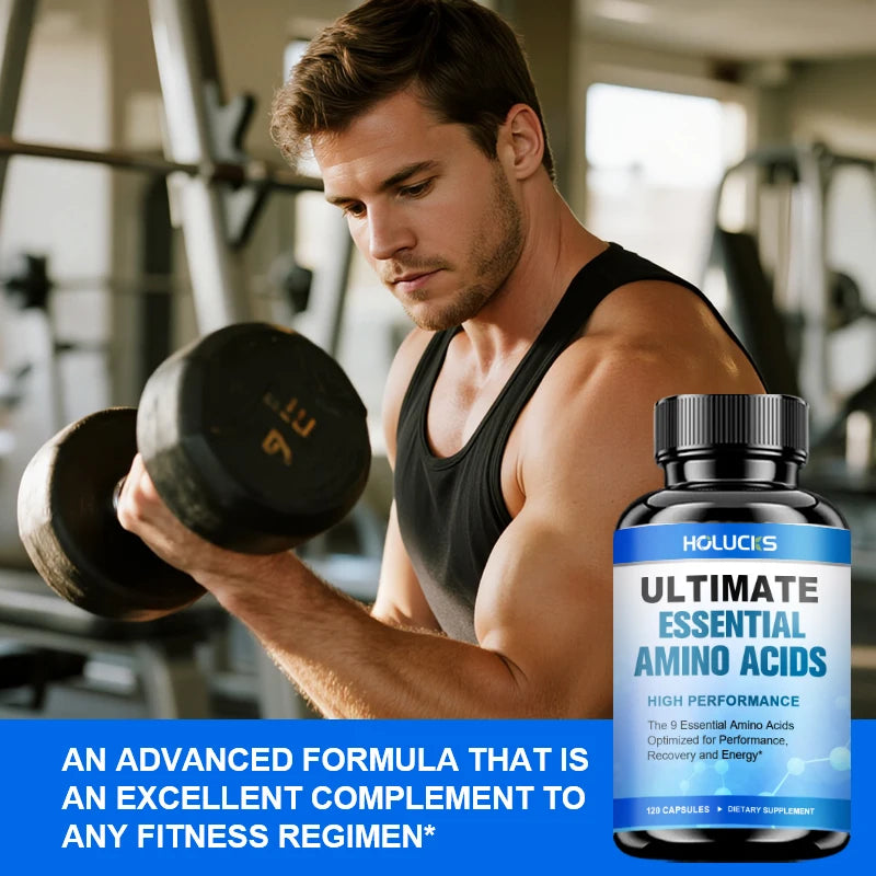 Advanced Body Building Amino Acid Capsules-Helps Increase Strength, Endurance, Protein Synthesis, Build Muscle Mass, Abs, Energy
