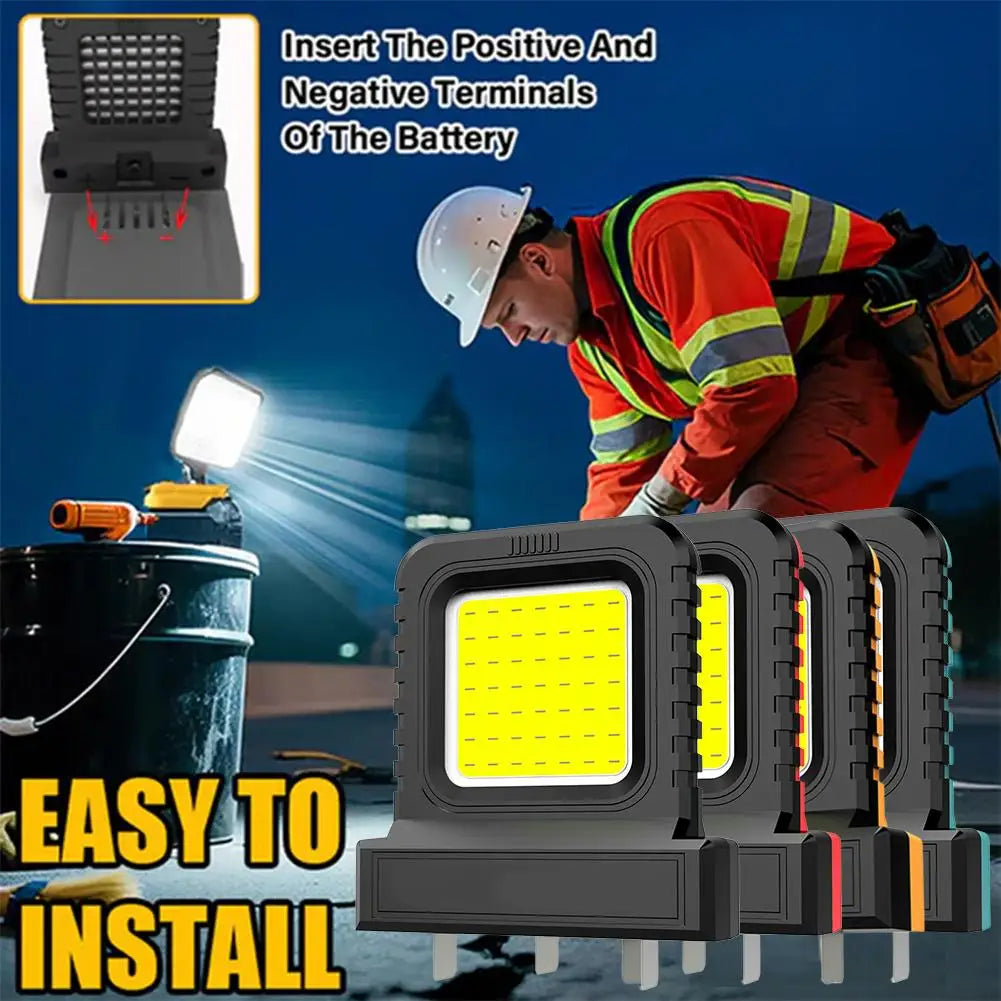 Power Tool Accessories Work Lamp, Compatible with Makita 18V DeWALT 20V Milwaukee Bosch M18 Lithium Battery Case, Portable Power
