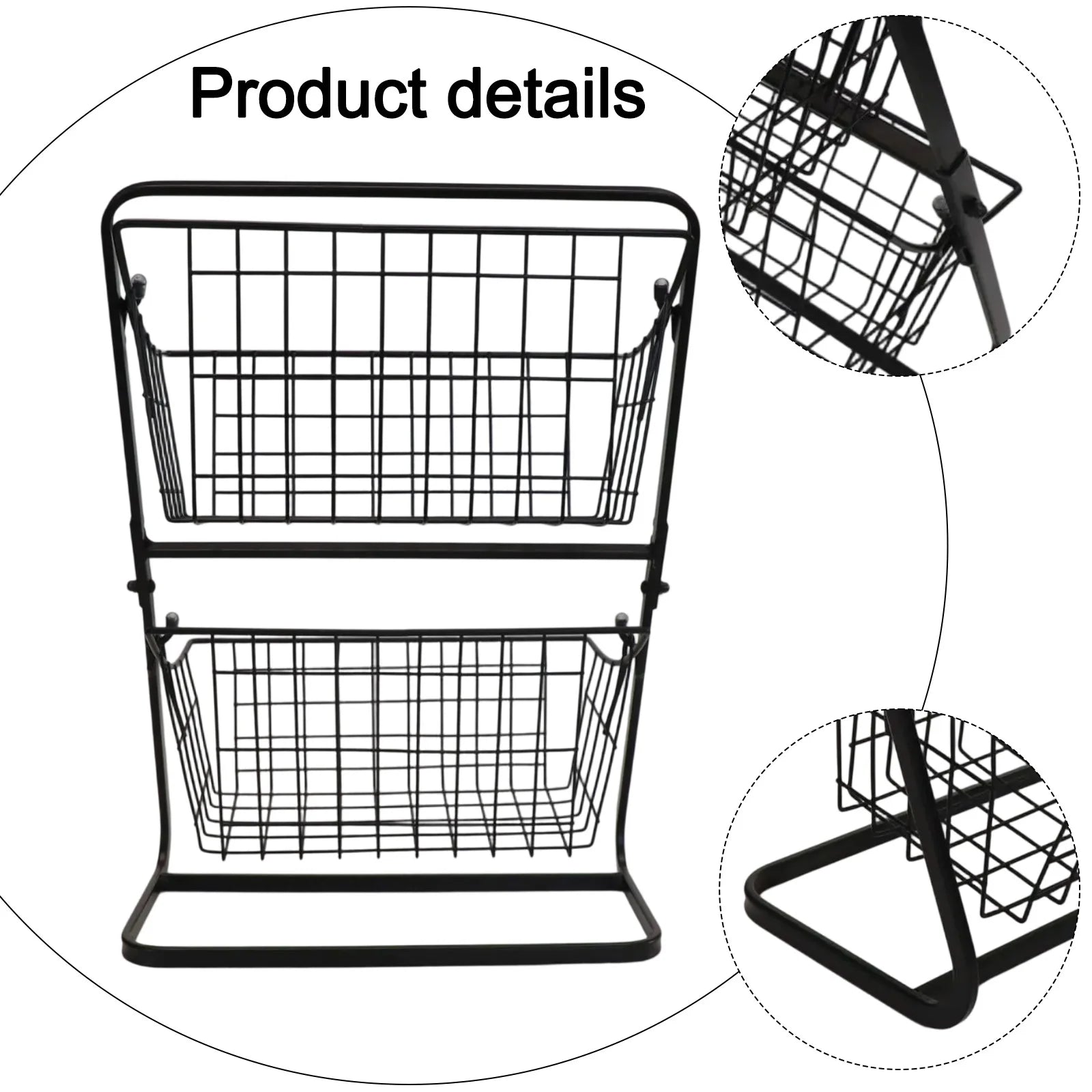 Kitchen Organizer 2 Tier Storage Rack Easy To Clean Material Maximized Countertop Space For Pantry Organization