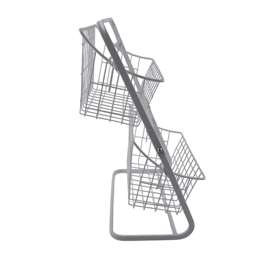 Kitchen Organizer 2 Tier Storage Rack Easy To Clean Material Maximized Countertop Space For Pantry Organization