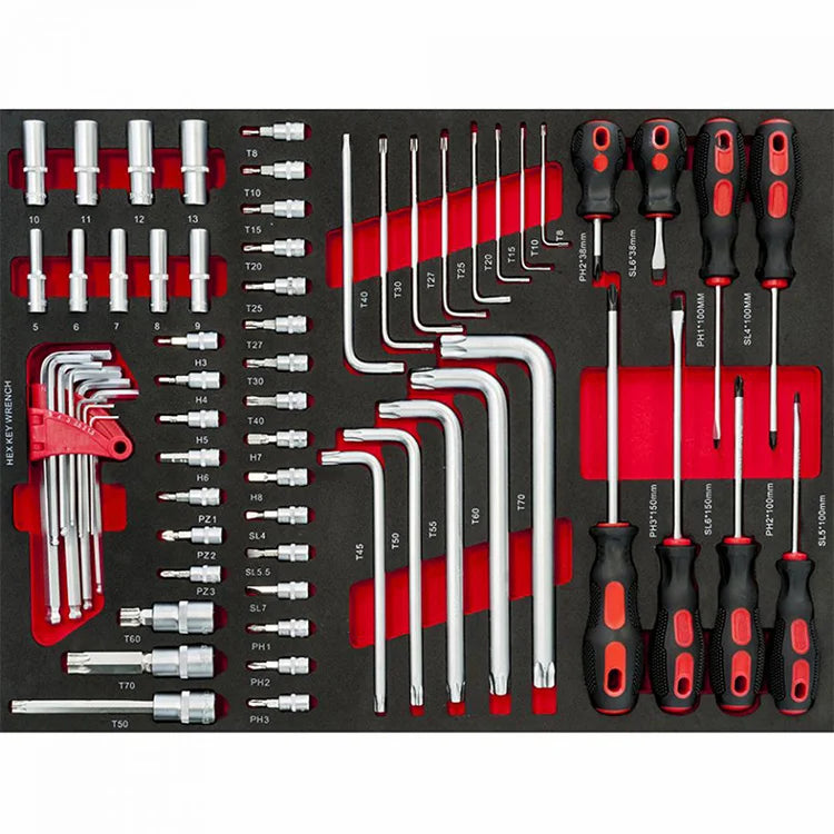 217 Tools 7 Drawers Tool Cabinet Wide Tool Trolley