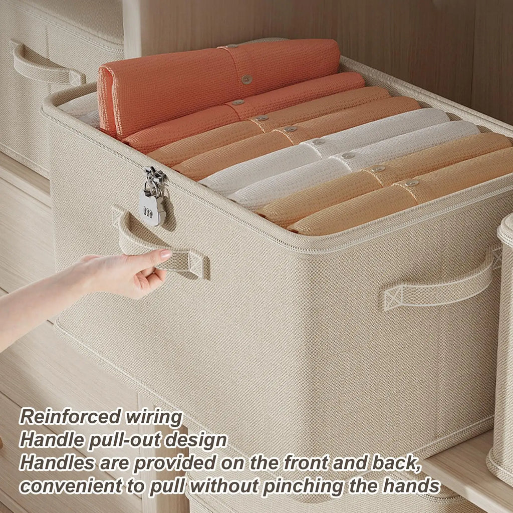 Locking Organizing Bin Secure Stackable odor Proof Storage Container with Handle Locking Organizing Washable Shelf Baskets