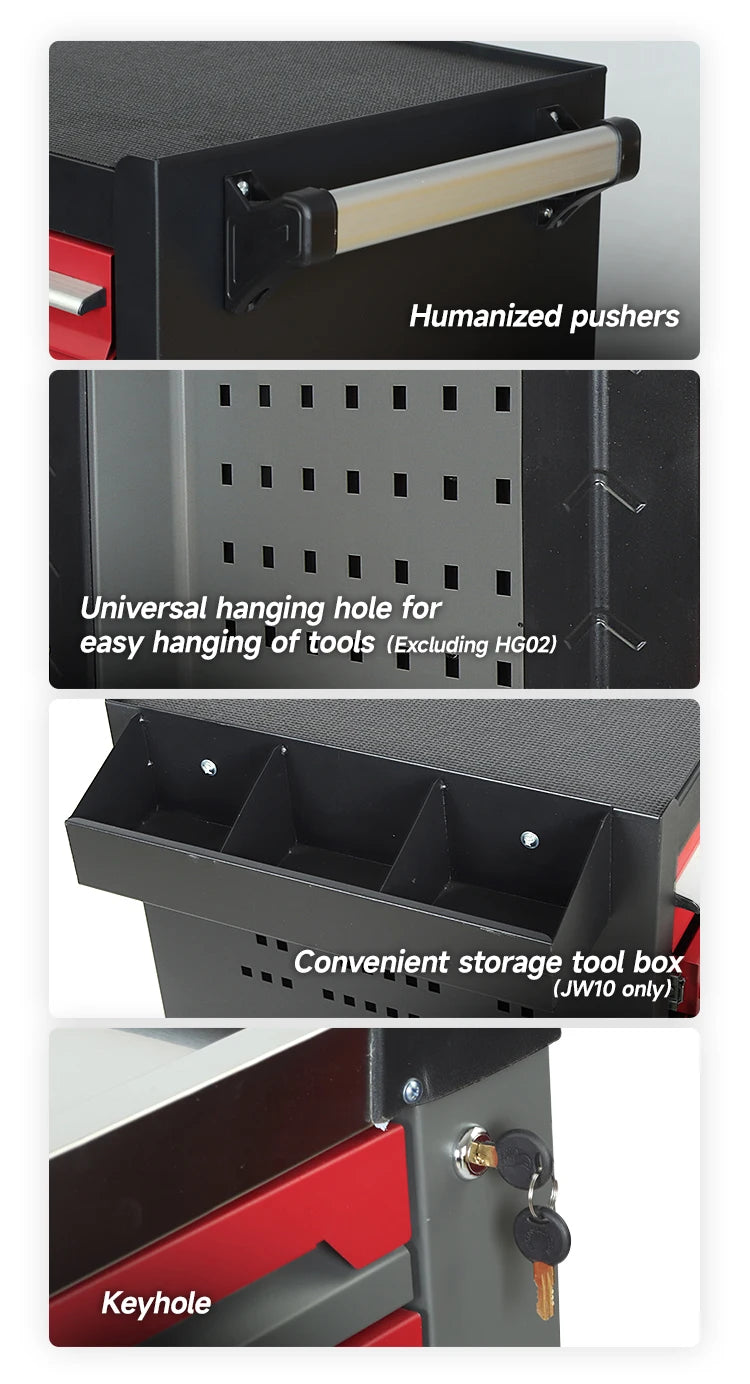 Storage Cabinet Toolbox Drawers Cart Tools Trolley Rolling Tool Cart For Mechanic