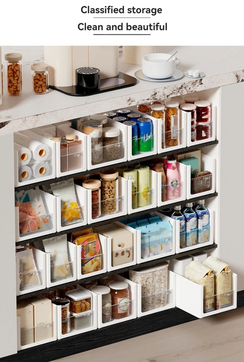 Kitchen Cabinet Organization Can Be Freely Combined with Dishes and Condiments, Thickened Storage Box, Drawer Storage Box
