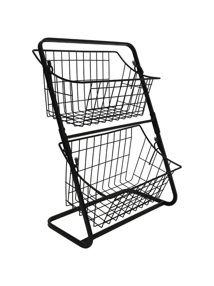 Kitchen Organizer 2 Tier Storage Rack Easy To Clean Material Maximized Countertop Space For Pantry Organization