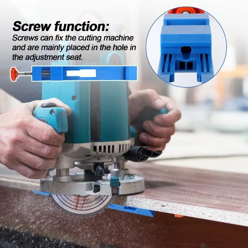 Circular Saw Guide Electric Milling Clamp Adjustable Base Plate Cutting Edge Positioner for Woodworking Metal DIY Alignment