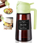 2-in-1 Glass Oil Dispenser & Sprayer - 16oz/470ml Leakproof Olive Oil Sprayer Bottle for Cooking, Air Fryer, BBQ, Baking, Salad