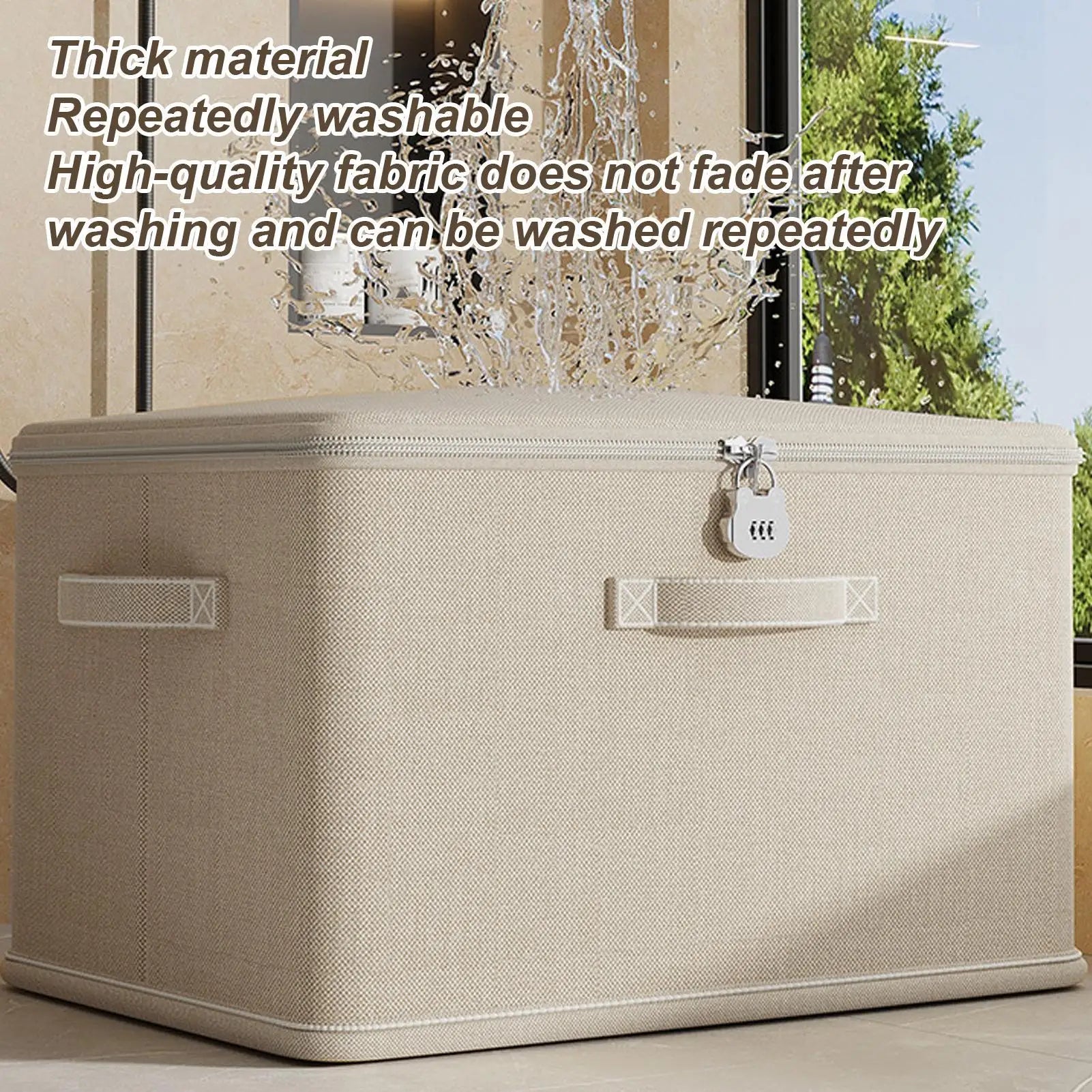 Locking Organizing Bin Secure Stackable odor Proof Storage Container with Handle Locking Organizing Washable Shelf Baskets