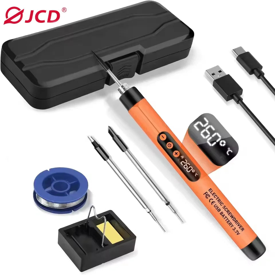 Cordless USB Digital Soldering Iron Adjustable Temperature 300-450℃ Type-C 1000mAh Battery Intelligent Solder Welding Iron Tool