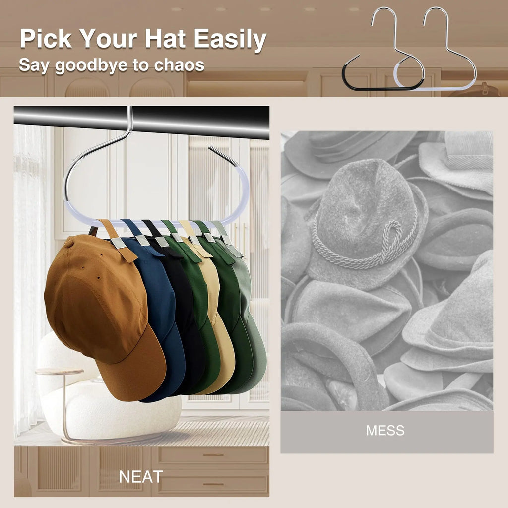 5pcs Simple Hat Storage Hooks Metal Material for Scarf Organization Belt Organization Bra Organizer Bag Storage