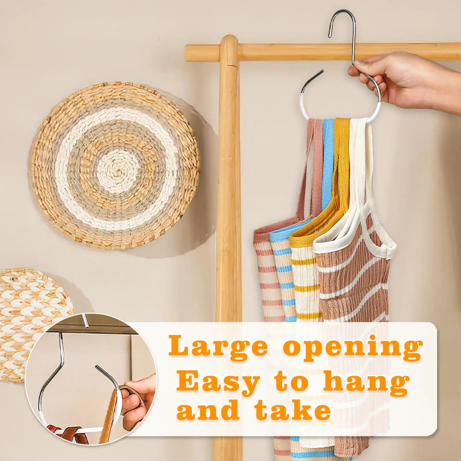 5pcs Simple Hat Storage Hooks Metal Material for Scarf Organization Belt Organization Bra Organizer Bag Storage