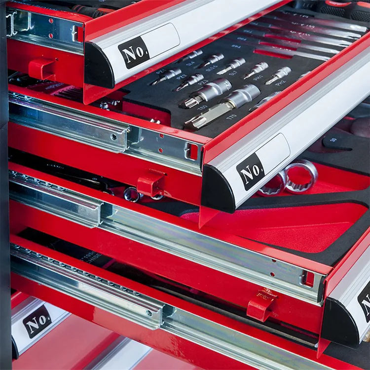 217 Tools 7 Drawers Tool Cabinet Wide Tool Trolley