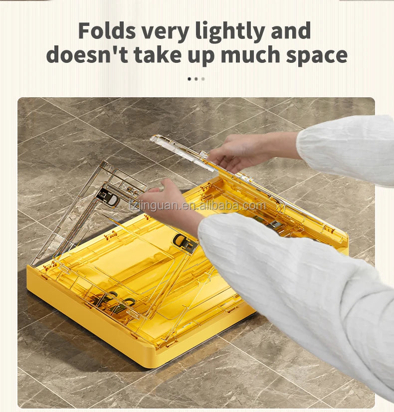 Collapsible Storage Bins With 3 Side Doors Clear Plastic Folding Storage Boxes With Lid Home Office Organization