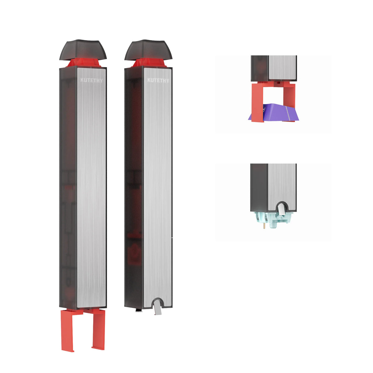 DIY Keyboard Tool Kit: Complete set of keycap and switch removal tools, aluminum alloy surface treatment for quick disassembly.